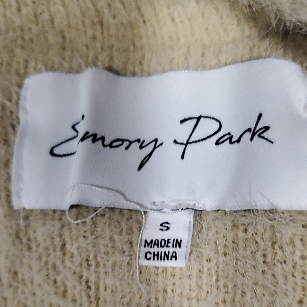 Emory Park Cream Fuzzy  Long Cardigan Sweater - Picture 9 of 10